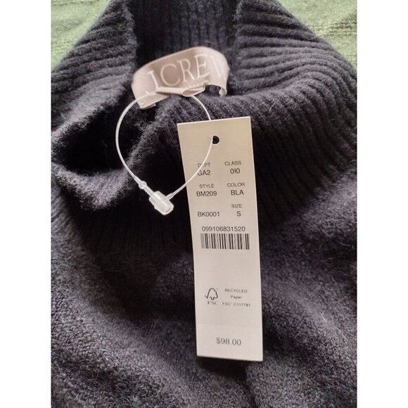 J Crew Women's mock neck sweater in Black size Small New with Tags - Picture 3 of 3